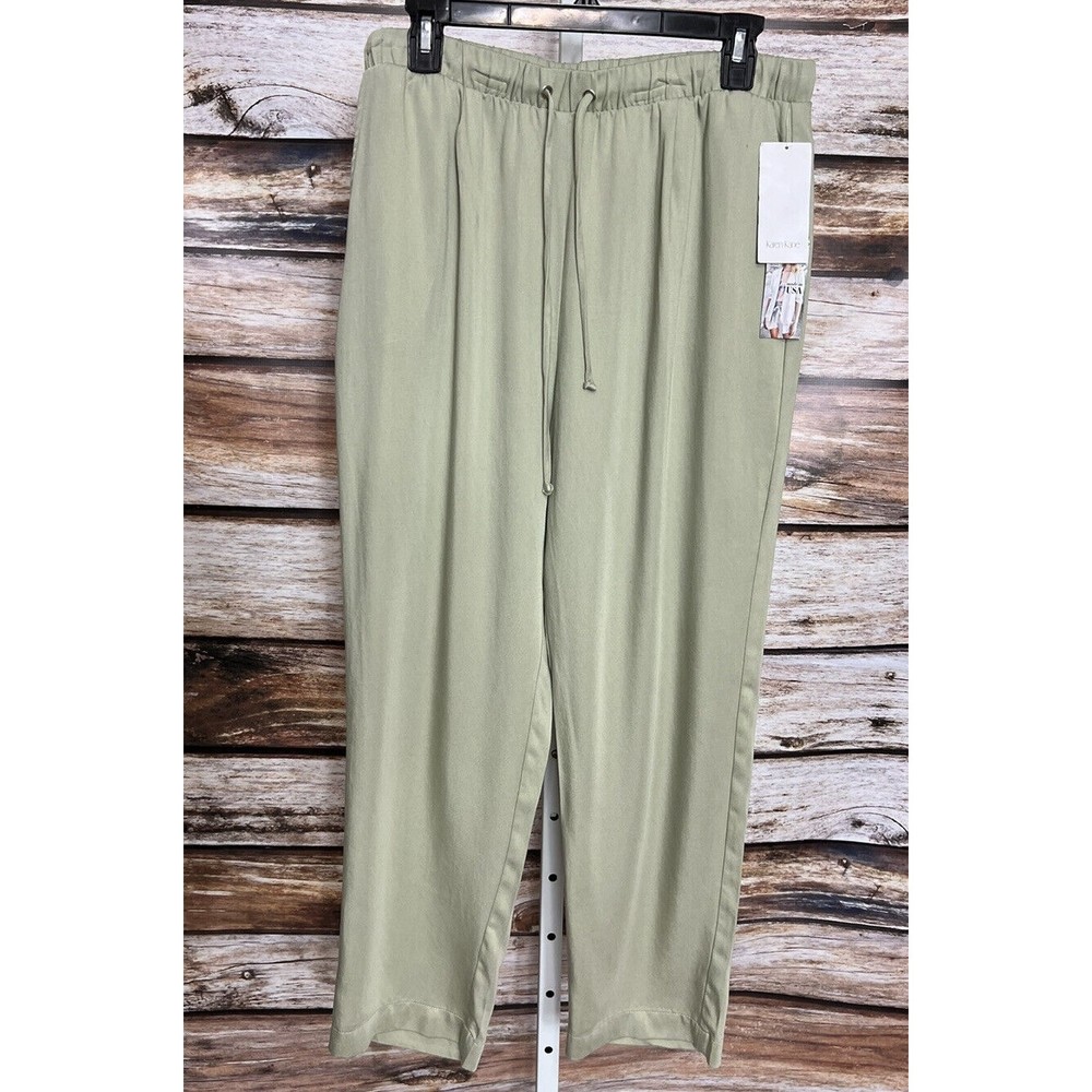 Karen Kane Women's Anica Pants Green Size Large Drawstring New